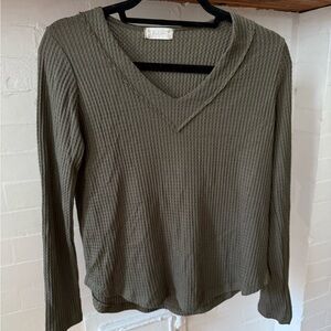 Altar’d state waffle knit sweater - army green size S